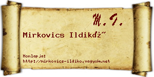 Mirkovics Ildikó névjegykártya
